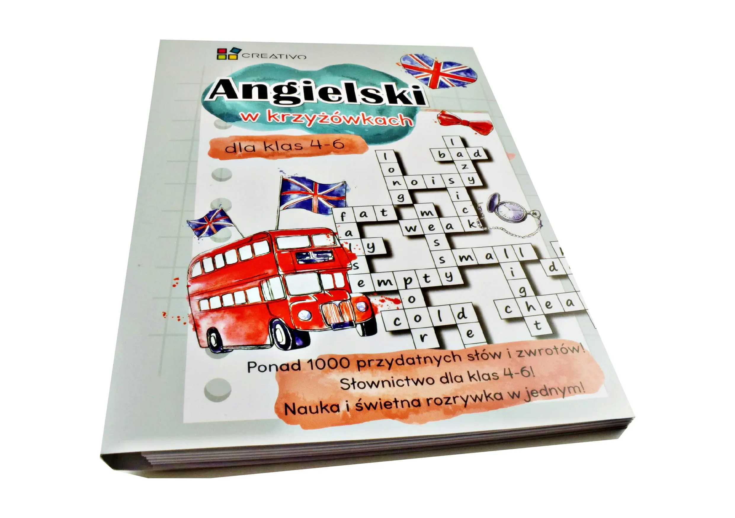 Książka - Angielski w krzyżówkach dla klas 4-6 CREATIVO