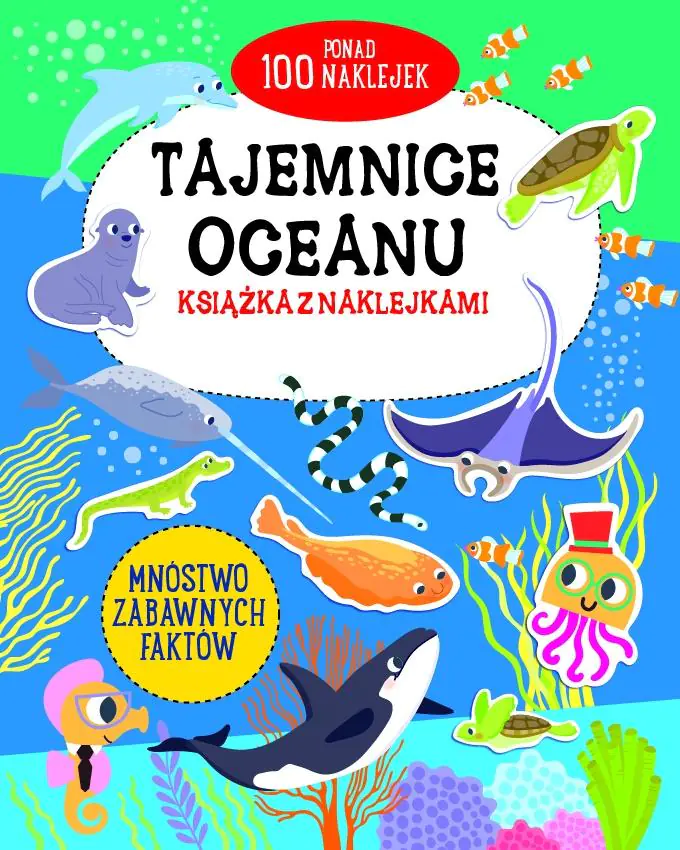 Książka - Tajemnice ocenaów - książka z naklejkami