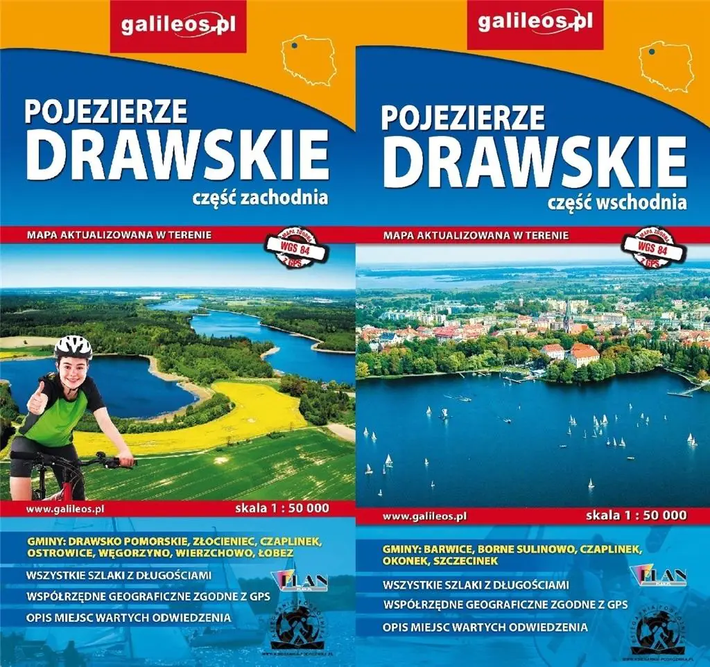 Książka - Mapa turystyczna - Pojezierze Drawskie (komplet)