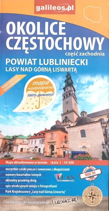 Książka - Mapa wodoodporna - ok. Częstochowy cz.zachodnia