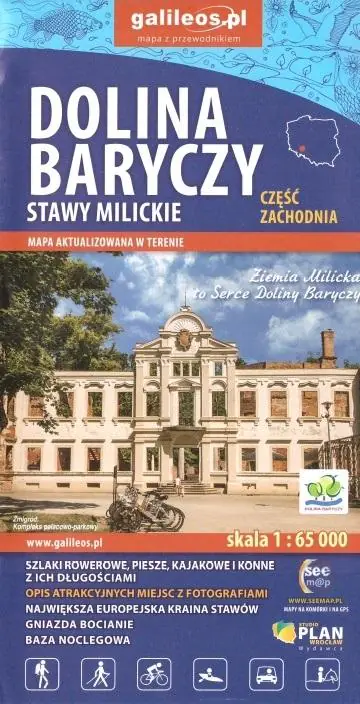 Książka - Mapa -Dolina Baryczy cz. zachodnia 1:65 000 w.2019