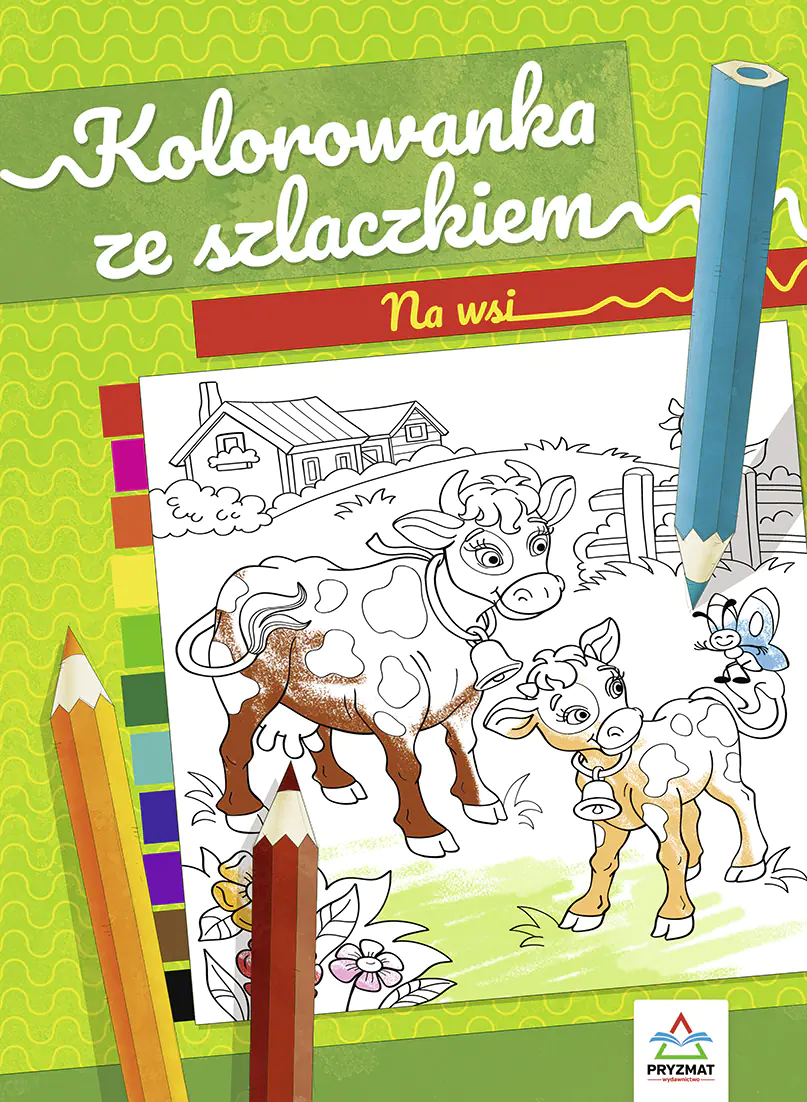 Książka - Kolorowanka ze szlaczkiem Na wsi