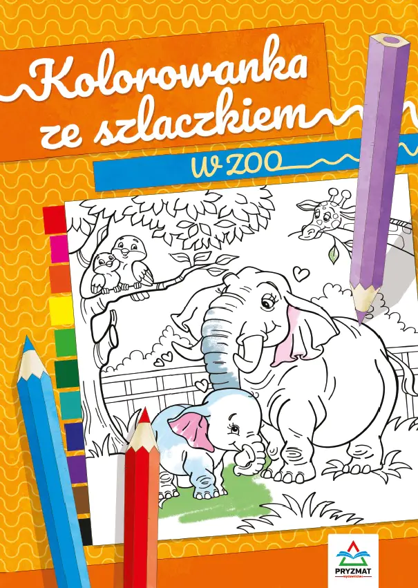 Książka - Kolorowanka ze szlaczkiem. W ZOO