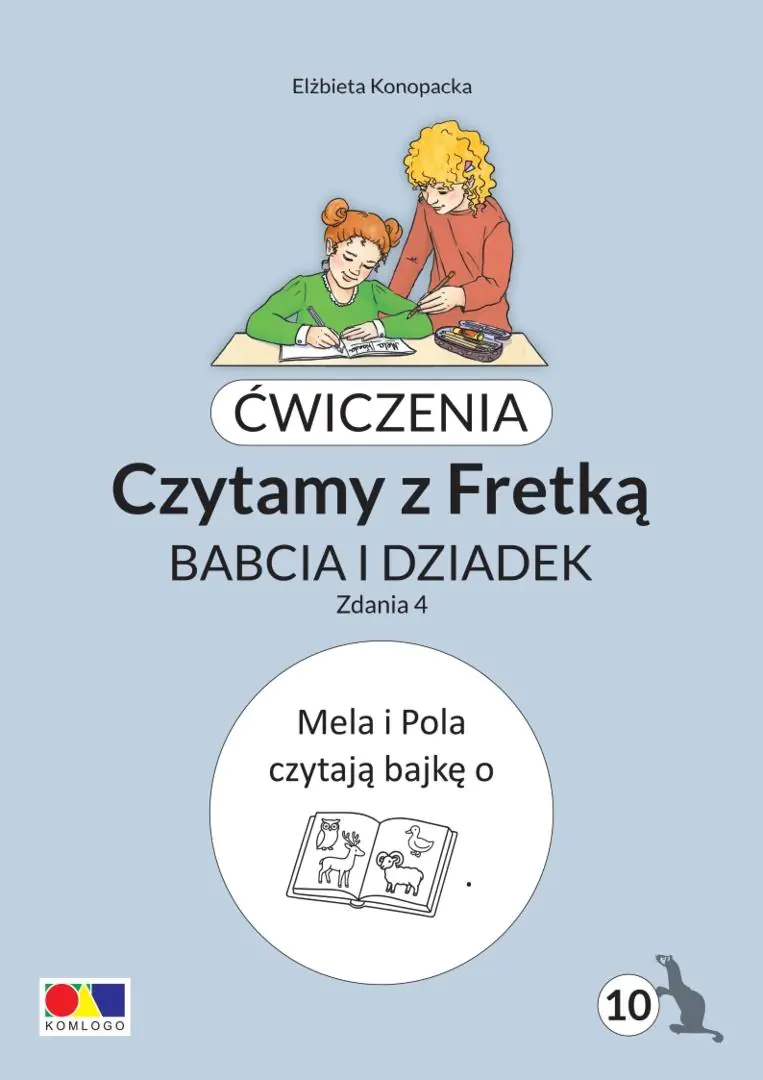 Książka - Ćwiczenia. Czytamy z Fretką cz.10 Babcia i dziadek