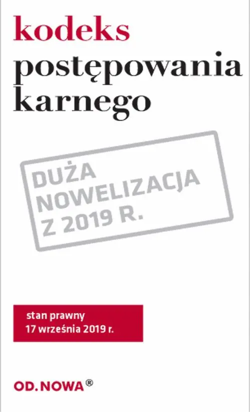 Książka - Kodeks postępowania karnego. Stan prawny 17 września 2019r.