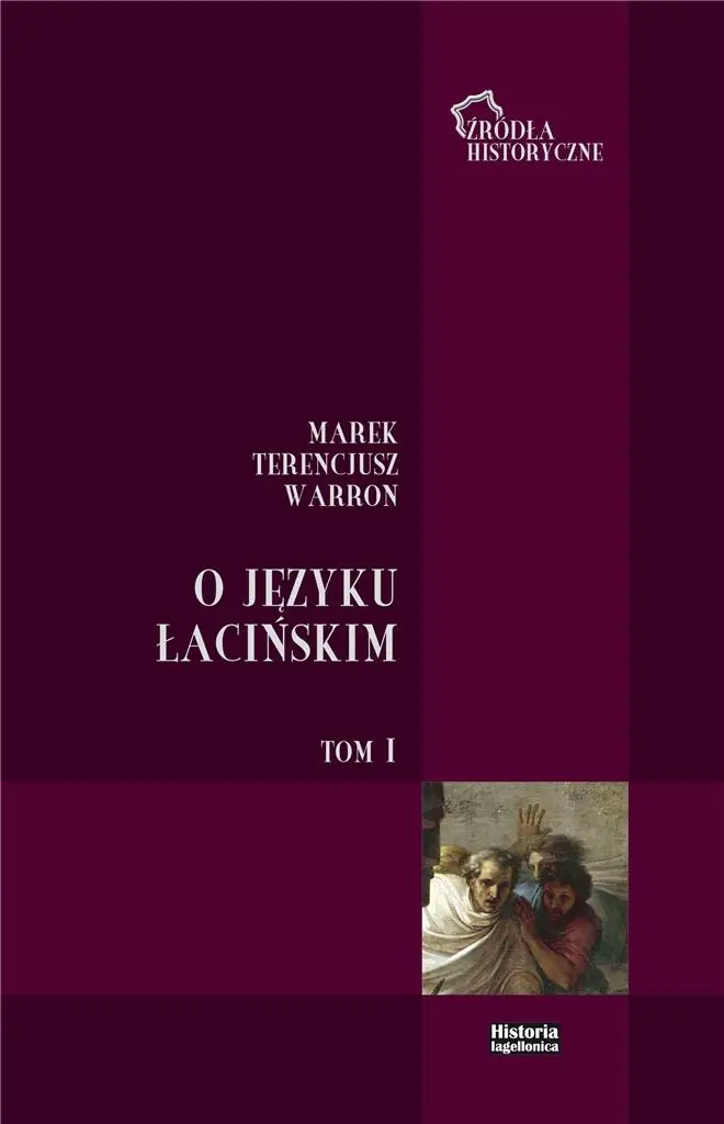 Książka - O języku łacińskim. Tom 1