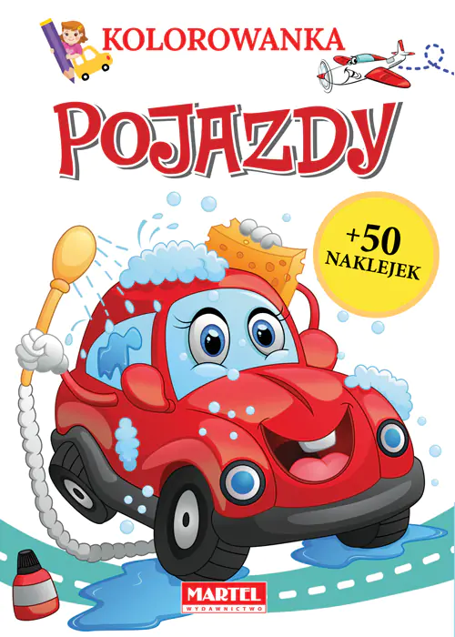 Książka - Kolorowanka. Pojazdy z naklejkami