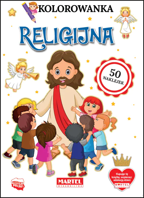 Książka - Kolorowanka Religijna z naklejkami