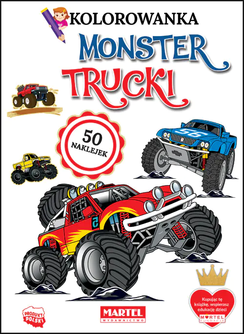 Książka - Martel monster trucki z naklejkami 30955