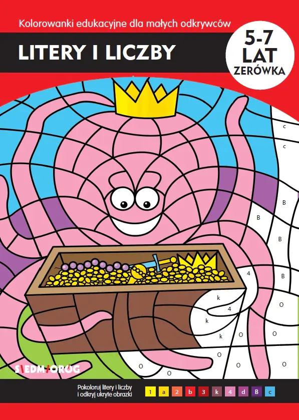 Książka - Litery i liczby. Kolorowanki edukacyjne dla małych odkrywców