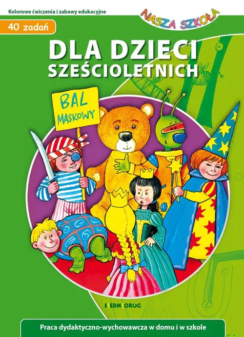 Książka - 40 zadań dla dzieci sześcioletnich