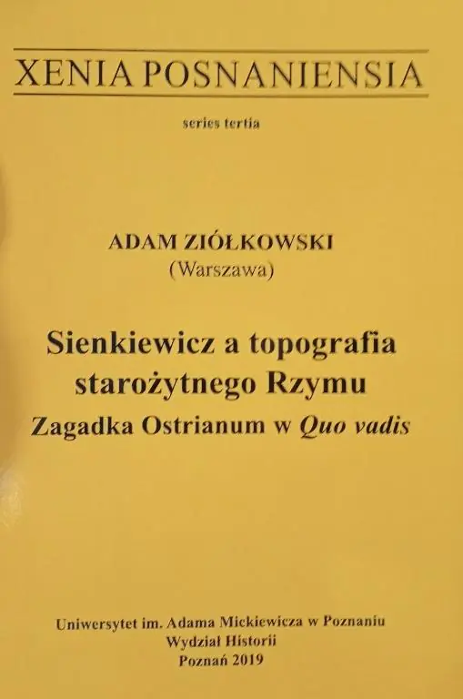 Książka - Sienkiewicz a topografia starożytnego Rzymu