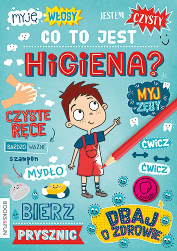 Książka - Kolorowana. Co to jest higiena? Naklejki
