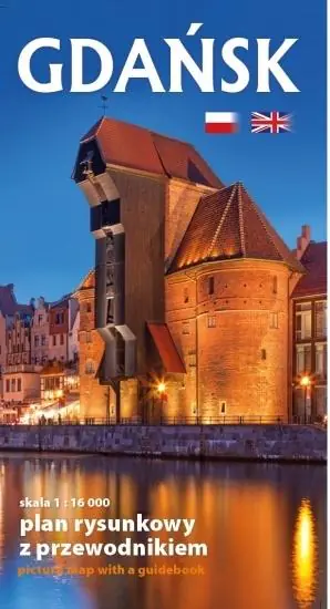Książka - Mapa rysunkowa z przewod. - Gdańsk w.pol/ang