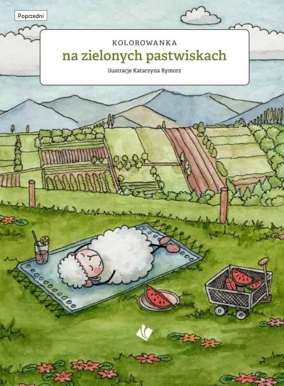 Książka - Na zielonych Pastwiskach - kolorowanka
