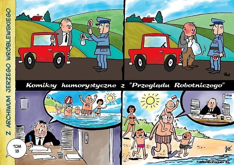 Komiksy humorystyczne z „Przeglądu Robotniczego”. Z archiwum Jerzego Wróblewskiego. Tom 18