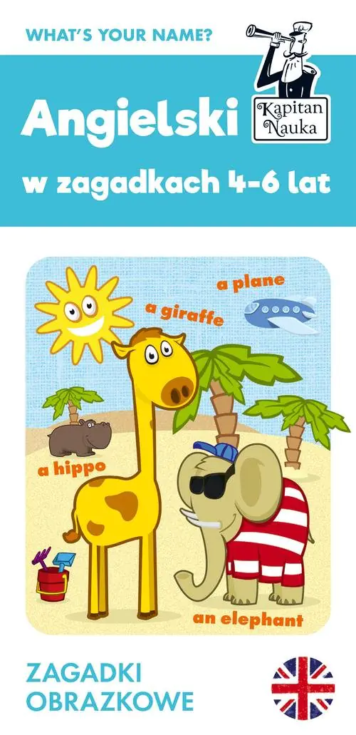Książka - Kapitan Nauka. Zagadki obrazkowe. Angielski 4-6 lat