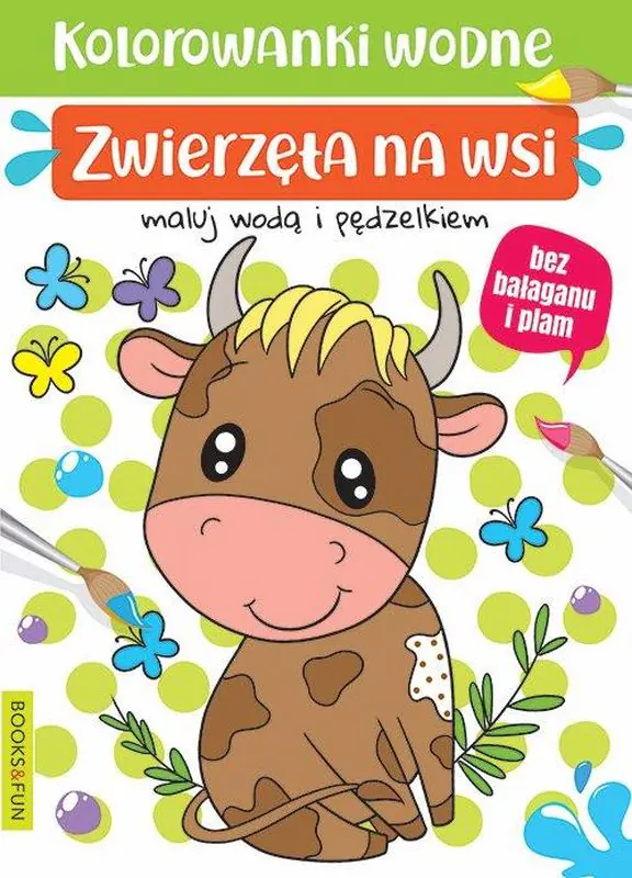 Książka - Zwierzęta na wsi. Kolorowanki wodne