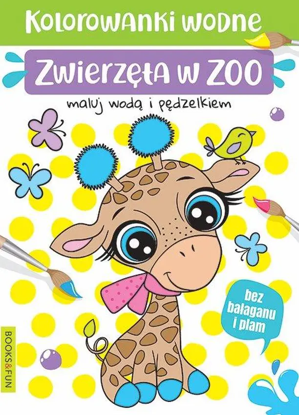 Książka - Kolorowanki wodne. Zwierzęta w ZOO. Books and fun