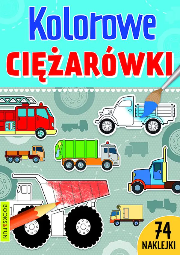 Książka - Kolorowanka. Kolorowe ciężarówki