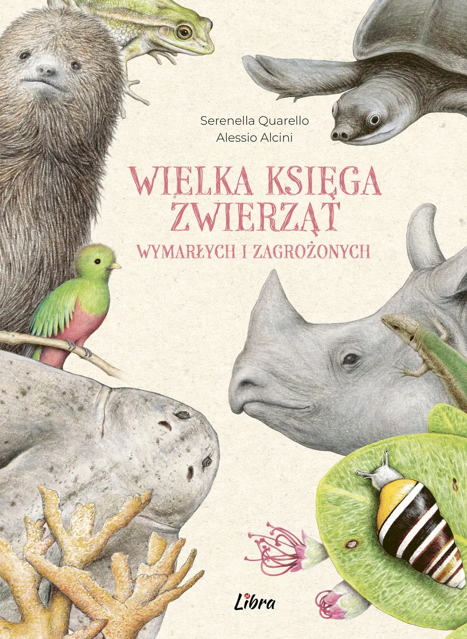 Książka - Wielka księga zwierząt wymarłych i zagrożonych