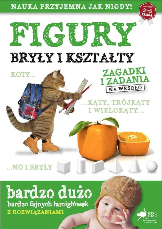 Książka - Figury, bryły i kształty. Zagadki i zadania na wesoło