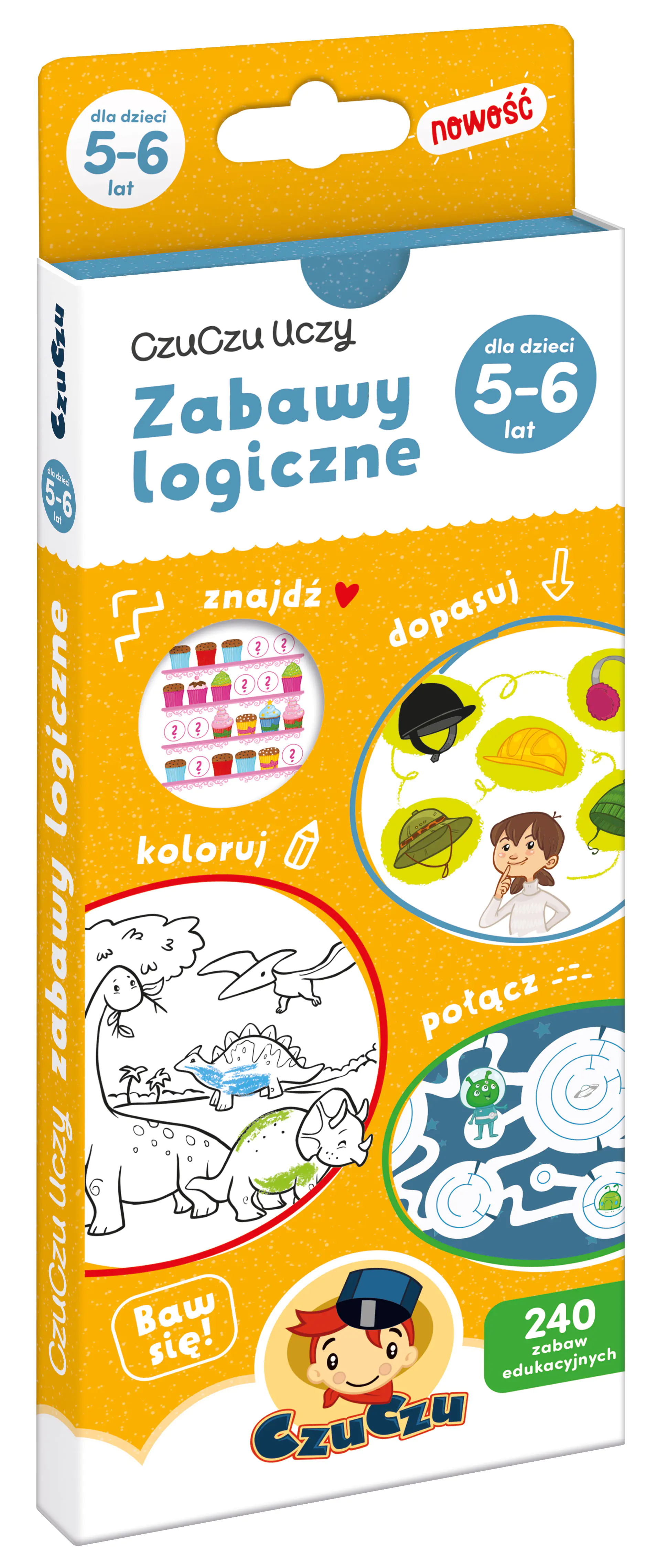 Książka - CzuCzu. Uczy zabawy logiczne dla dzieci w wieku 5-6
