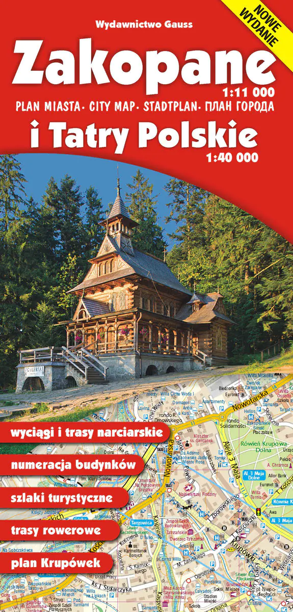 Książka - Zakopane. Plan miasta 1: 11 000. Tatry Polskie 1:40 000