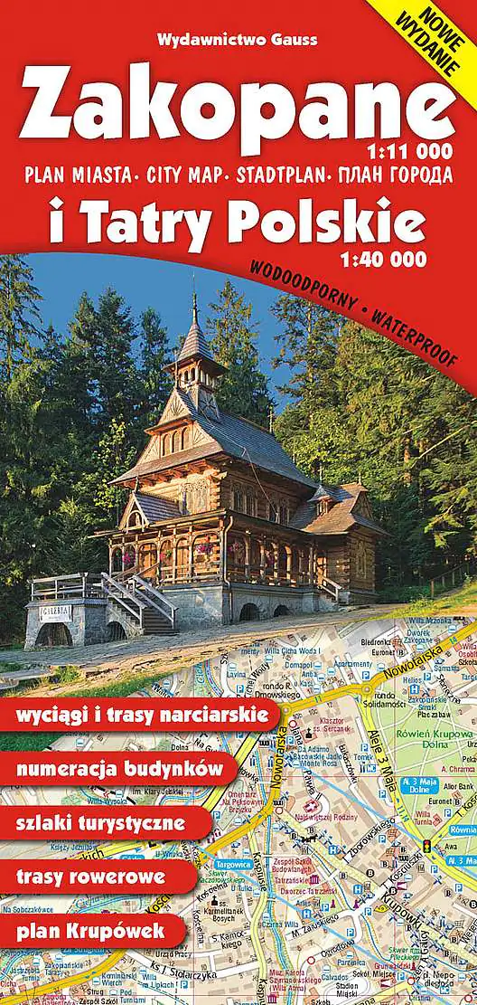 Książka - Zakopane i Tatry Polskie. Mapa turystyczna 1:40 000