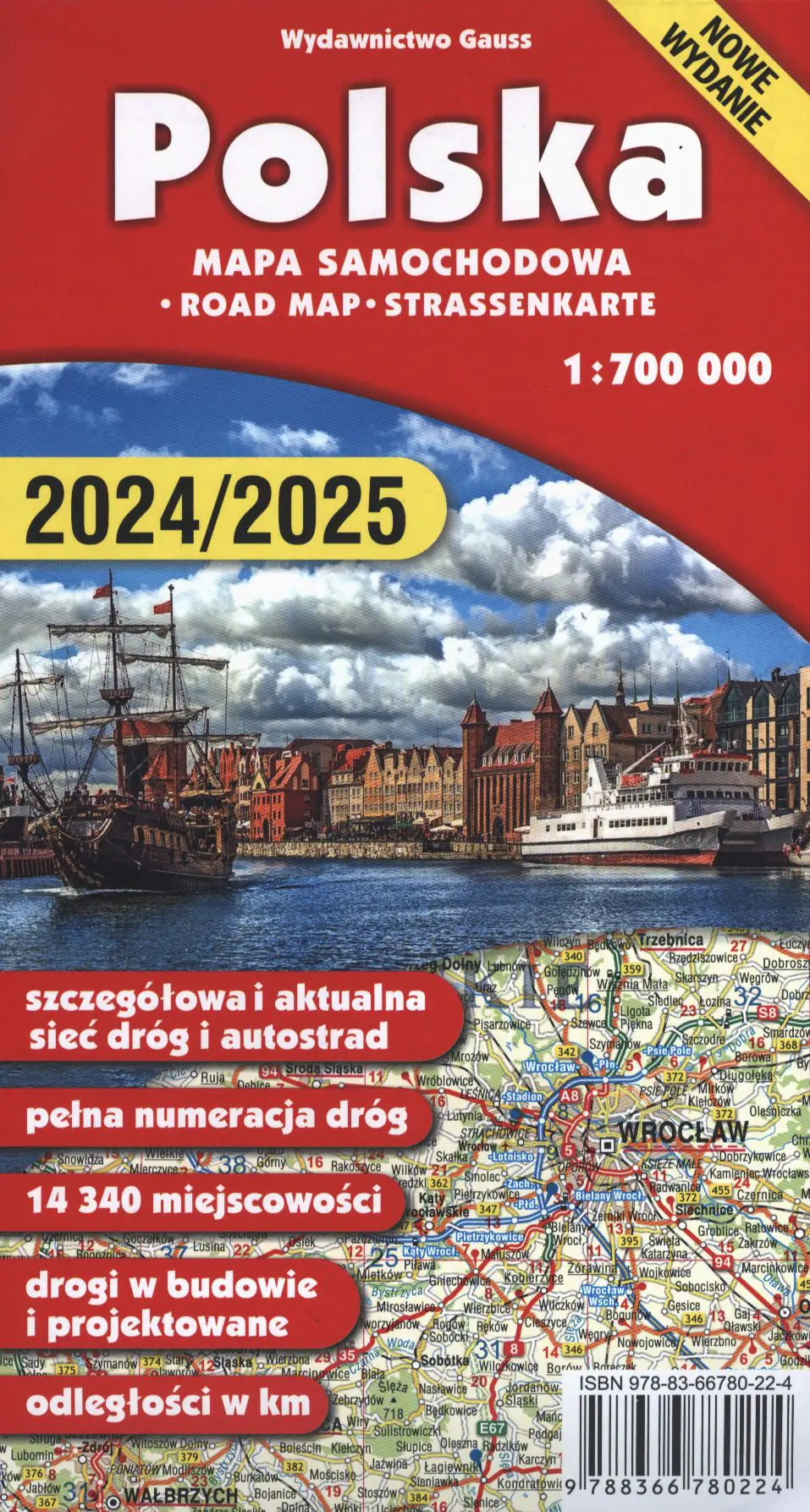 Książka - Polska. Mapa 1:700 000 wyd. 2025/2026