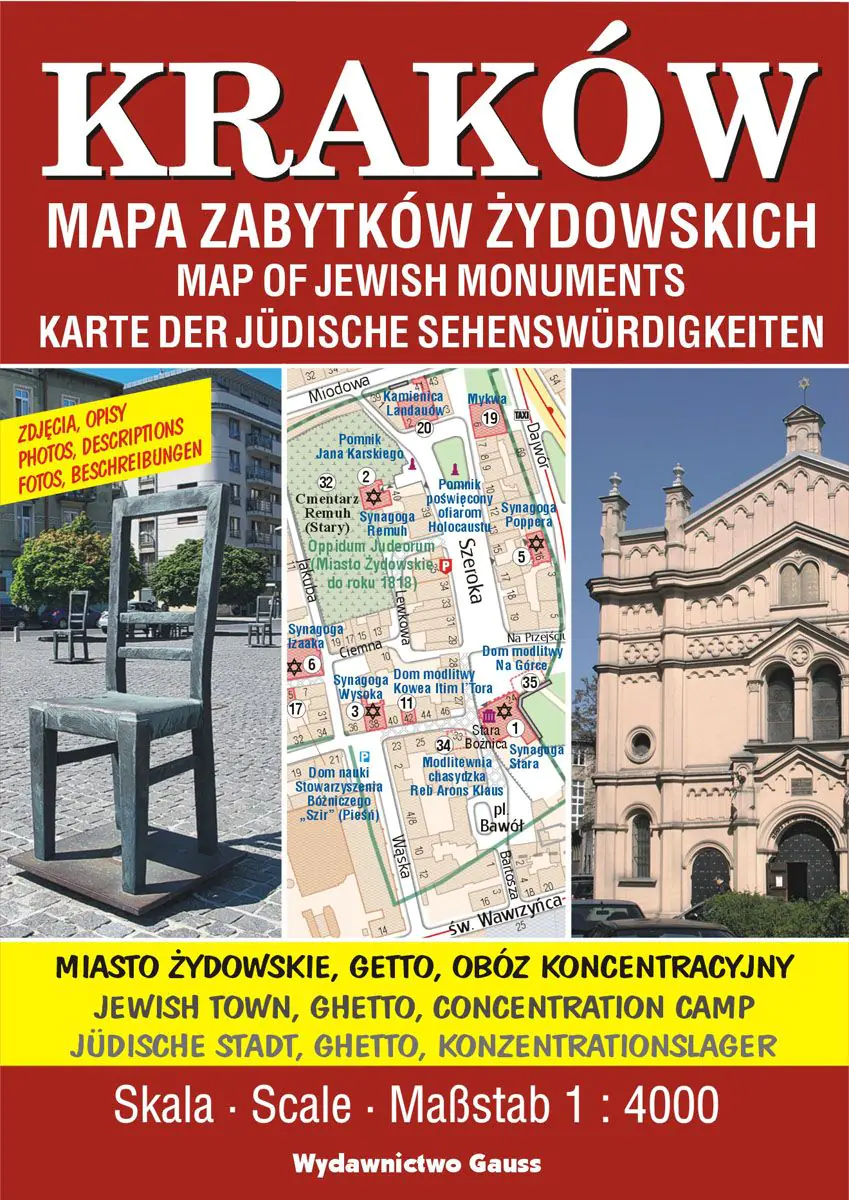 Książka - Plan miasta Kraków. Mapa Zabytków Żydowskich