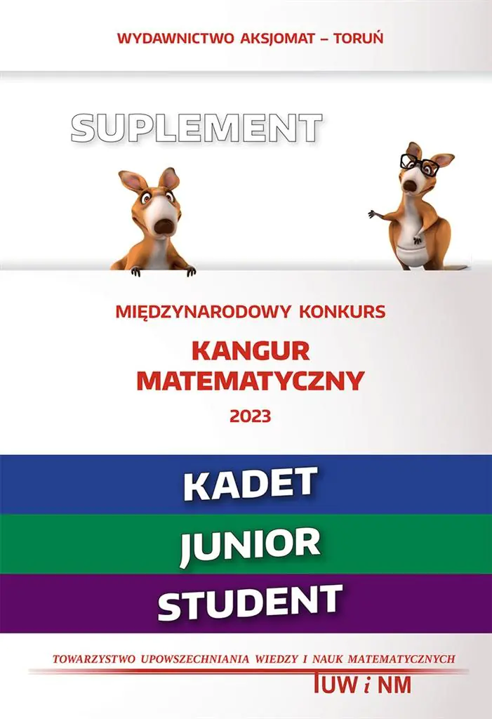 Książka - Matematyka z wesołym kangurem. Suplement 2023 (Kadet/Junior/Student)