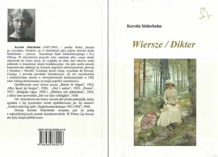 Książka - Kerstin Söderholm: Wiersze/Dikter. Wybrał, ze szwedzkiego przełożył i opracował Ryszard Mierzejewski.