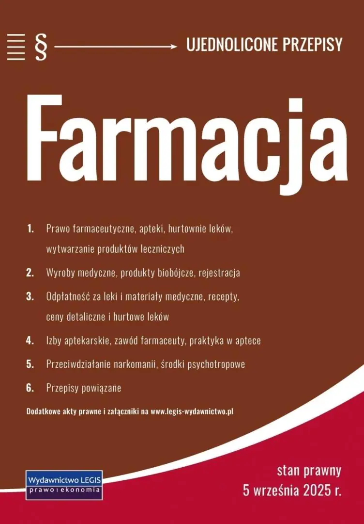 Książka - Farmacja - ujednolicone przepisy