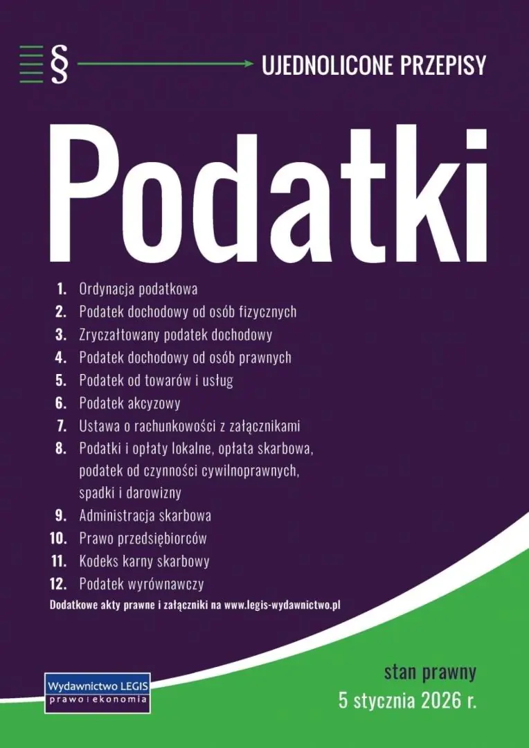 Książka - Podatki - stan prawny 5 stycznia 2026 r.