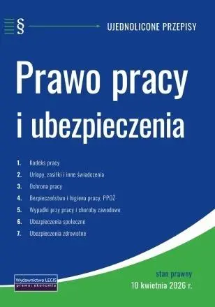 Książka - Prawo pracy i ubezpieczenia, ujednolicone przepisy
