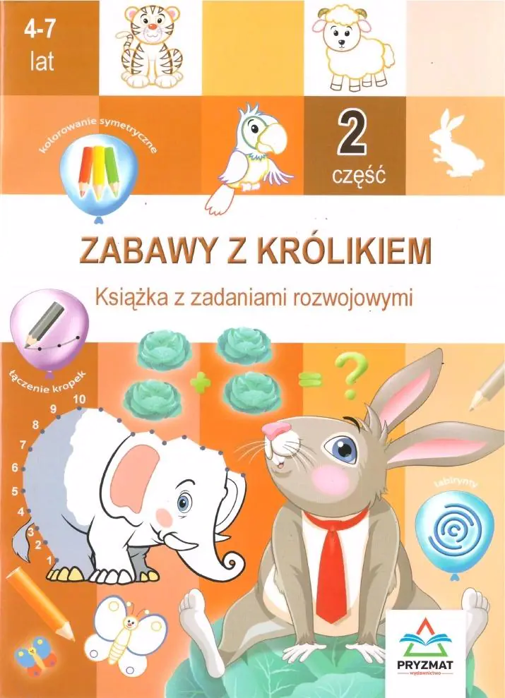 Książka - Zabawy z królikiem 2. Książka z zadaniami rozwojowymi