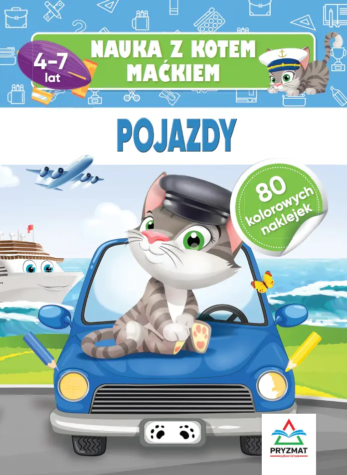 Książka - Nauka z kotem Maćkiem. Pojazdy