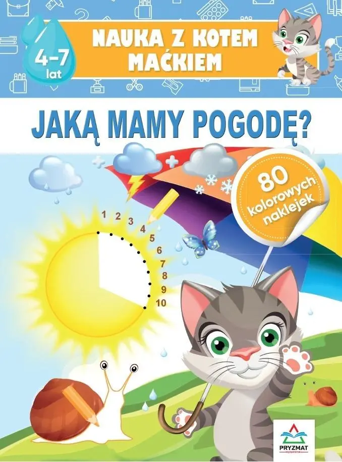 Książka - Nauka z kotem Maćkiem. Jaką mamy pogodę?