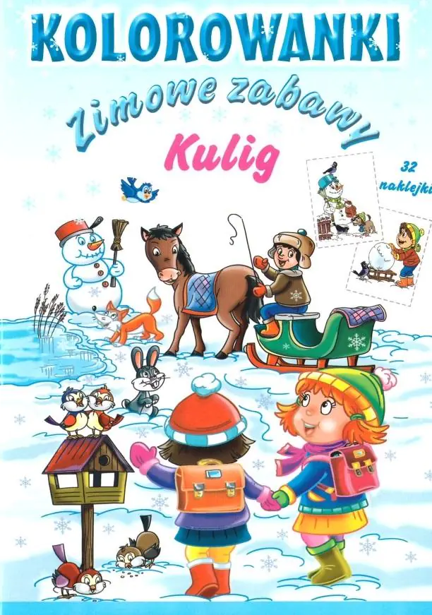 Książka - Zimowe zabawy. Kulig. Kolorowanki