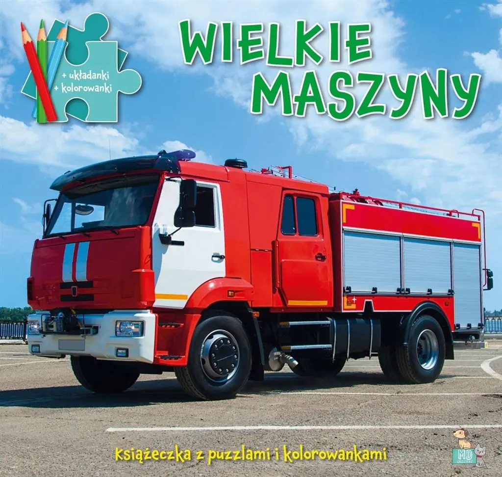 Książka - Wielkie maszyny. Książeczki z puzzlami i kolorowankami