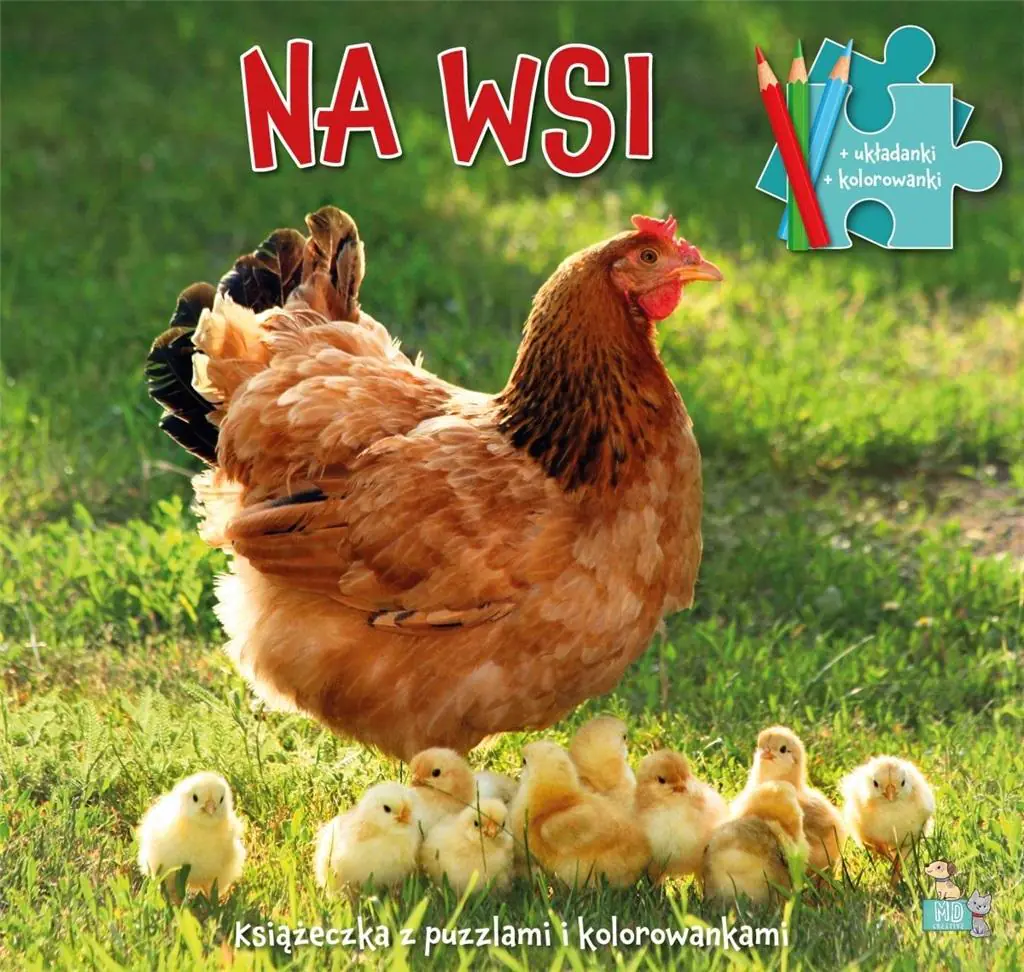Książka - Książeczka z puzzlami i kolorowankami Na wsi