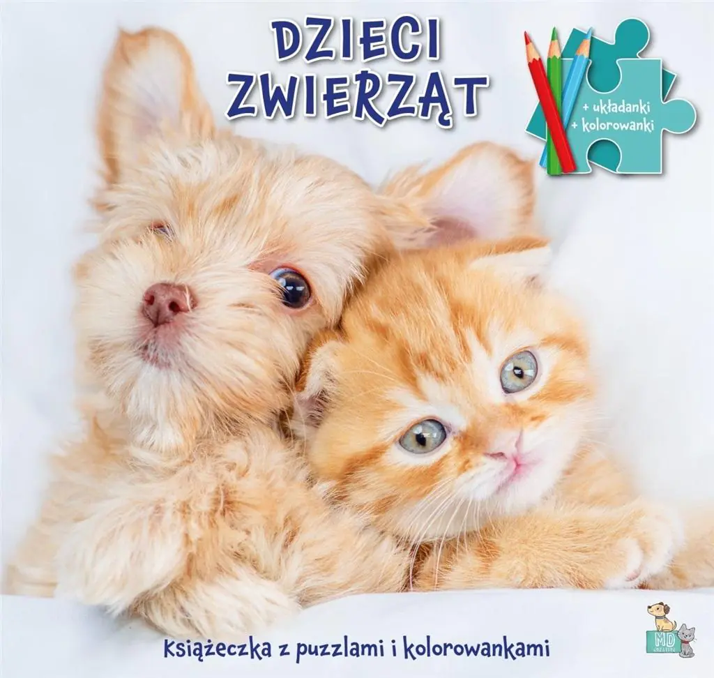 Książka - Książeczka z puzzlami Dzieci zwierząt