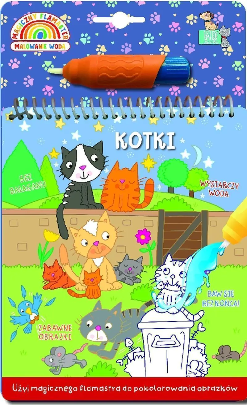 Książka - Kotki. Malowanka z wodnym flamastrem