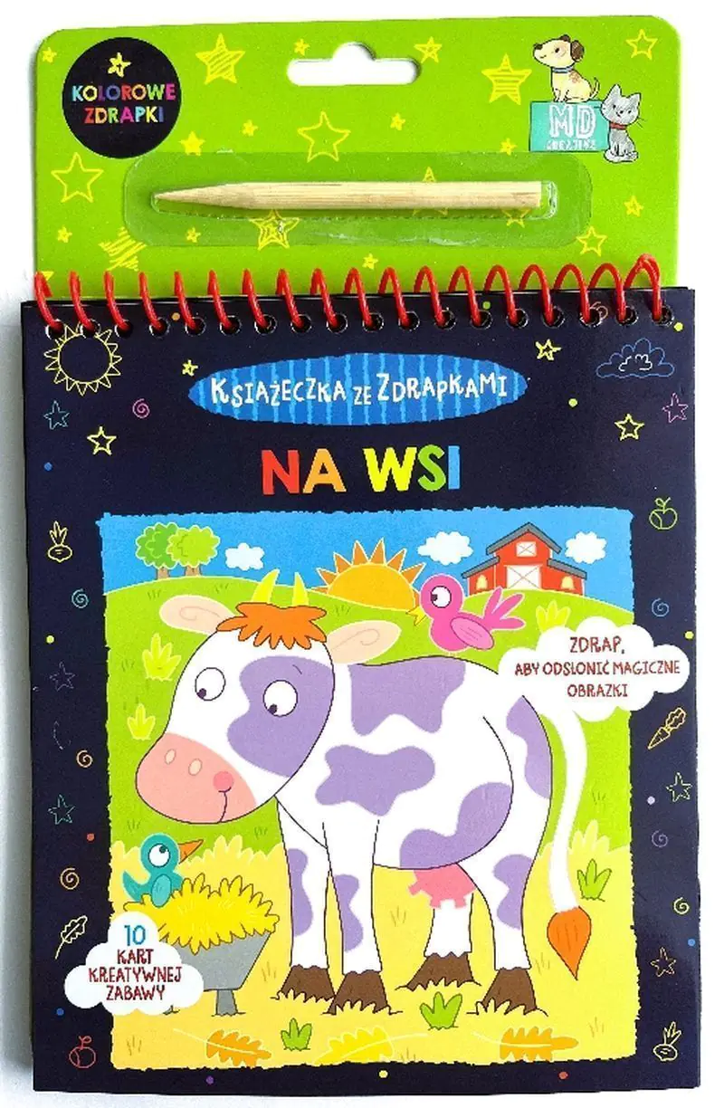 Książka - Na wsi. Kolorowe zdrapki