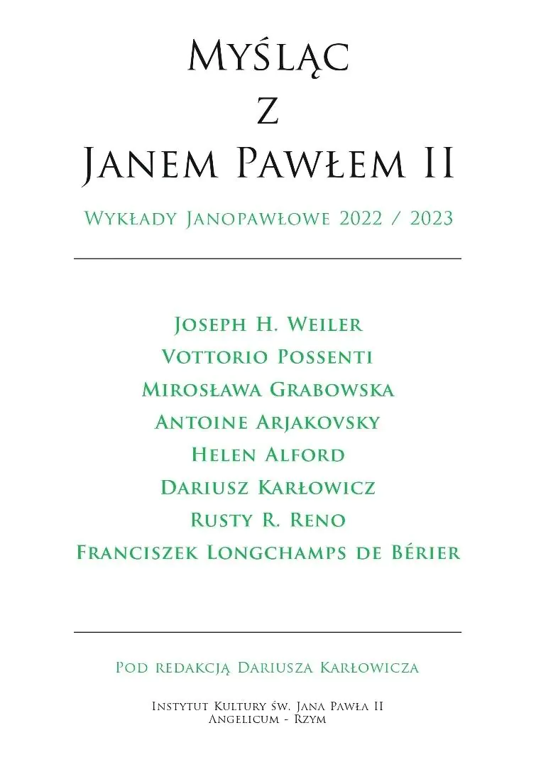 Książka - Myśląc z Janem Pawłem II. Wykłady Janopawłowe 2022/2023
