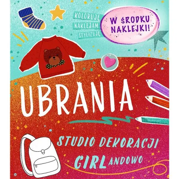 Książka - Książeczka edukacyjna Ubrania Naklejki