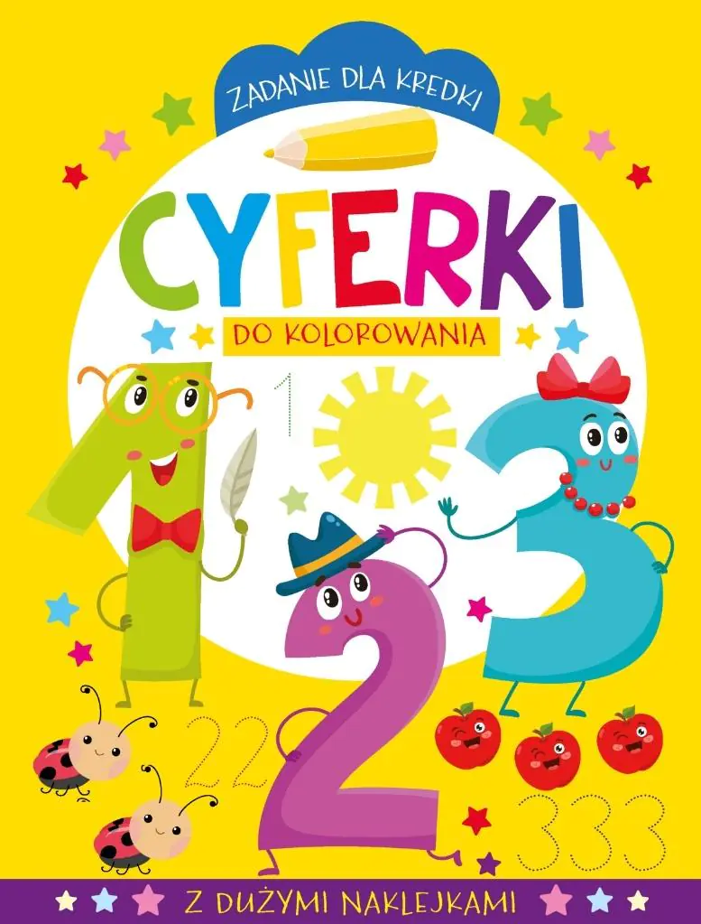 Książka - Zadanie dla kredki. Cyferki do kolorowania