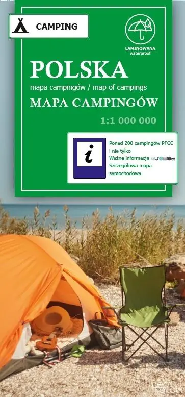 Książka - Polska. Mapa campingów w skali 1:1 000 000