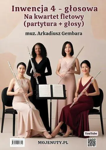 Książka - Inwencja 4-głosowa na kwartet fletowy